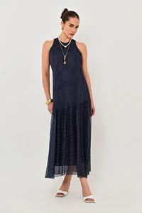 Vestido Malta Tule Mini Poá