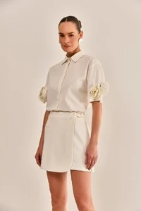 Camisa Vera Tricoline com Bordado