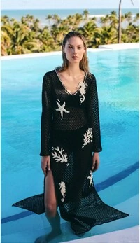 Vestido Tela Fundo do Mar