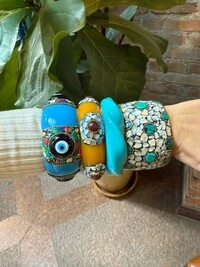 Pulseira Resina Olho Grego Marroquina