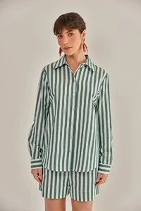 Camisa Lajos Tricoline Verde