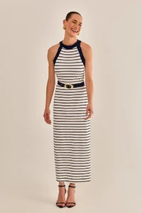 Vestido Rainbow Malha Listrada