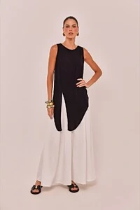 Blusa Rosa Crepe de Viscose