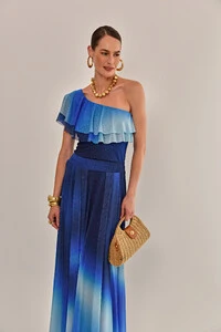 Blusa Peônia Tule Estampado