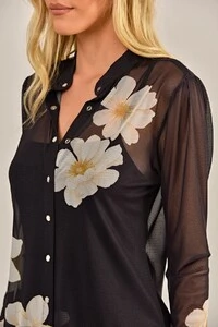 Blusa Ametista Tule Estampado
