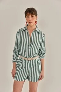 Camisa Lajos Tricoline Verde