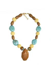 Colar Curto Resinas e Muranos