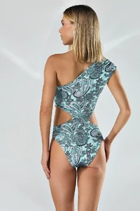 Body Um Ombro Vazado Flor