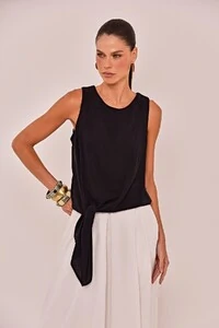 Blusa Rosa Crepe de Viscose