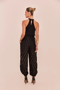 Calça Paula em Voil Preto