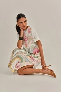Vestido Hera Crepe Estampado
