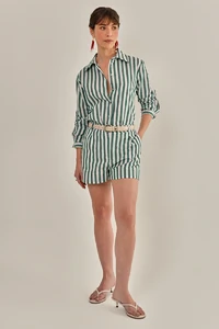 Shorts Lalia Tricoline Verde