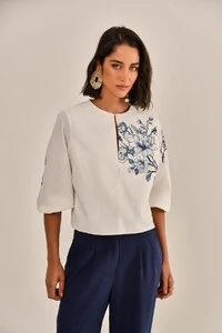 Blusa Babilônia Tricoline