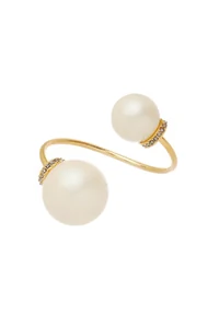 Bracelete Duo Exagerado Pérola/Dourado