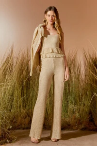 Calça Tricot Lurex