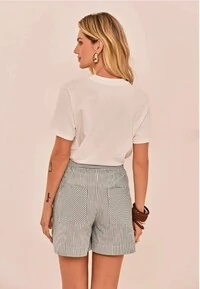 Short Pitaya Tricoline com Bordado