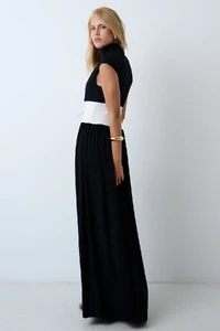 Vestido Longo Bicolor Kronne