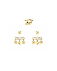 Kit de Brinco Heart Shine Dourado