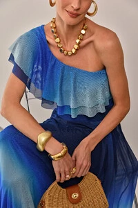 Blusa Peônia Tule Estampado