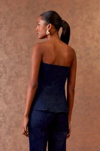 Corselet Jeans Recorte