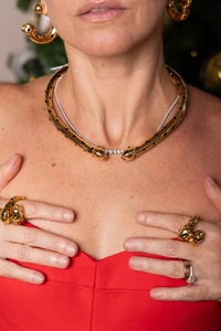 Colar Choker Leopardo