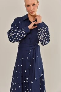 Vestido Eucalipto Tricoline