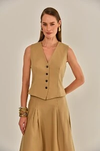 Colete Dani Alfaiataria Khaki