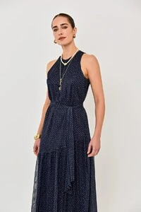 Vestido Malta Tule Mini Poá