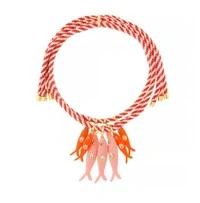 Colar Sardines Corda em Camadas Ajustável