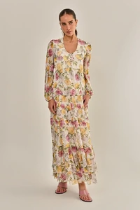 Vestido Floral Tule