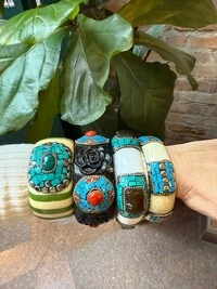 Pulseira Resina Flores Marroquina