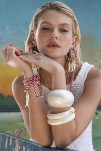 Bracelete Curvado Bold Perolado