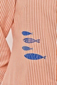 Camisa Paris Listrada com Bordado