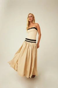 Saia Tricoline Cós Malha Punho