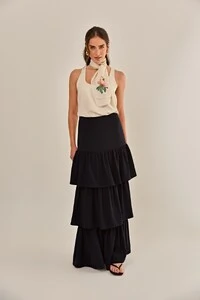 Saia Flora Preta