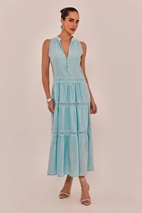 Vestido Rose Azul Claro