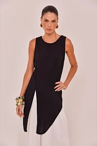 Blusa Rosa Crepe de Viscose