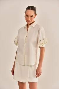 Camisa Vera Tricoline com Bordado