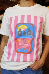 Camiseta Sardinha Rosa