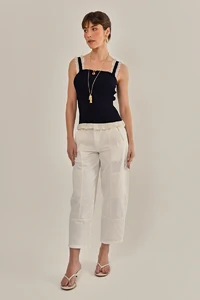 Calça Mabel Sarja Tinturada