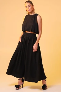 Saia Midi Classy Preta