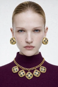 Colar Martelado Pedras