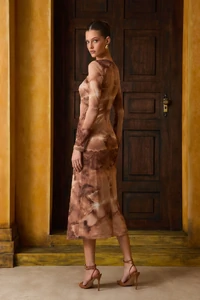 Vestido Midi Classic Estampa Nuance