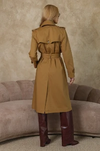 Trench Coat Courchevel Gold Brown