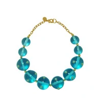 Colar Bolas Água Azul