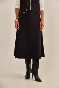 Saia Arte Malha Matelassê