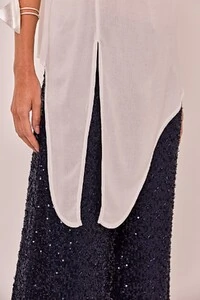 Blusa Rosa Crepe de Viscose