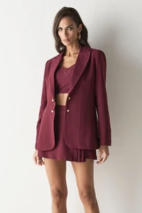 Blazer Alfaiataria Rafaela Vinho