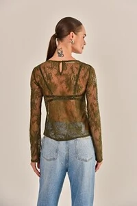 Blusa Cassia Renda e Bordado