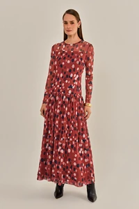 Vestido Diamond Tule Estampado